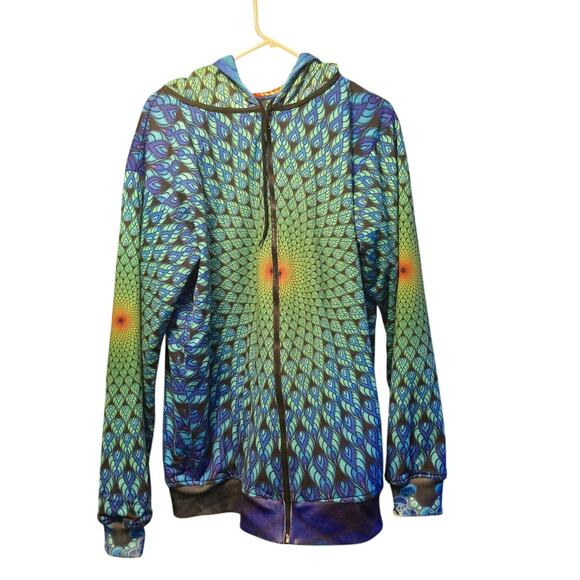 Phil Lewis Art to Wear Electric Wolf Reversible Hoodie - Picture 4 of 6